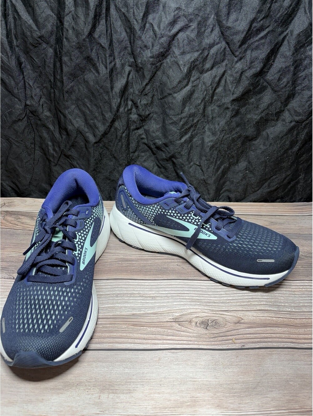 Brooks Ghost14 Sneakers Navy Blue Womens 6.5B Medium Cushion